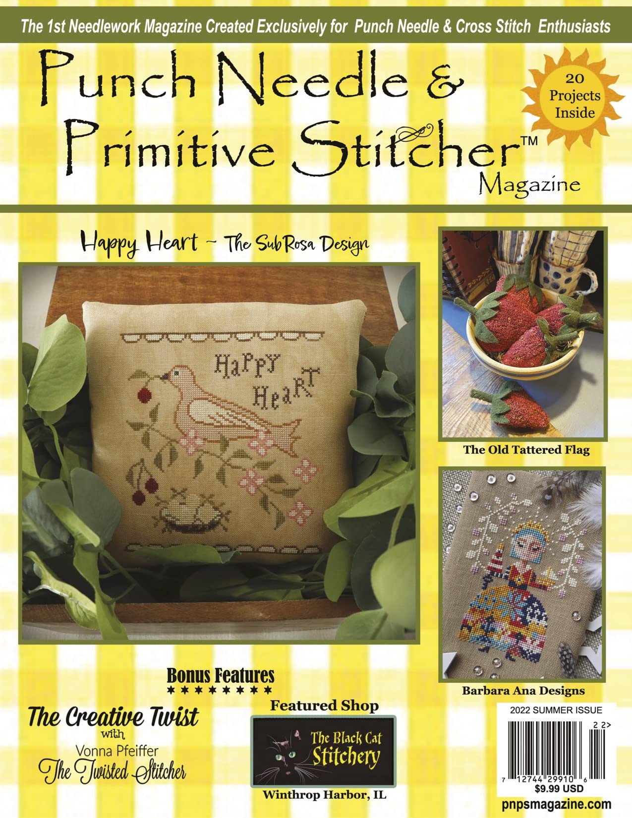 Punch Needle & Primitive Stitcher Summer 2022 | 20 Projects Inside | 92 pages