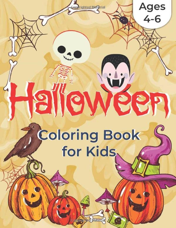 Halloween Coloring Book for Kids Ages 4-6: 30 Halloween Coloring Pages ...