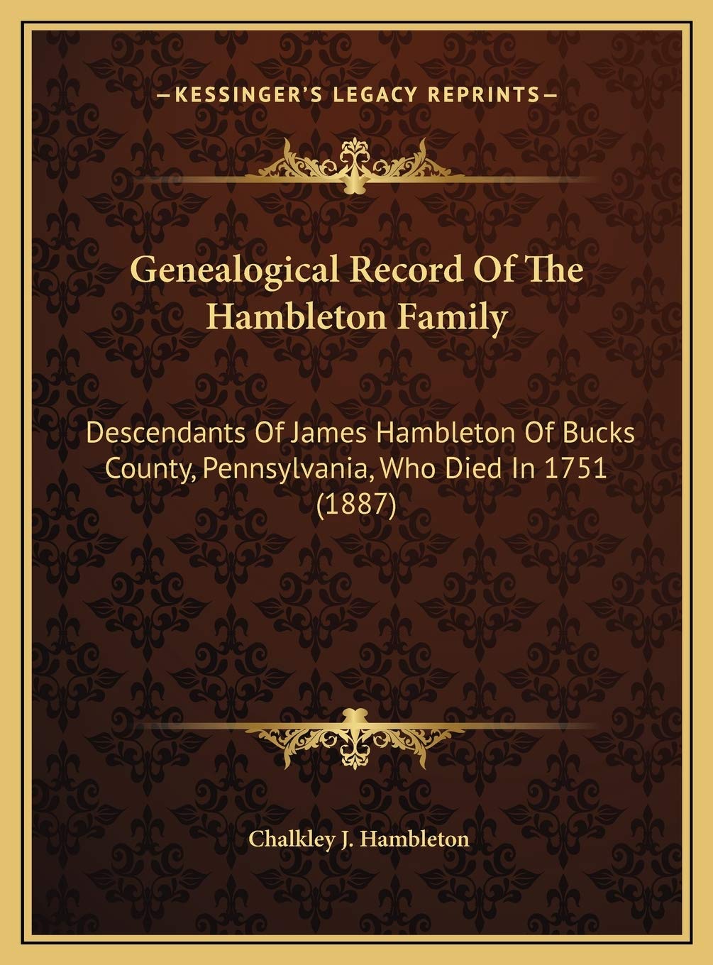 Genealogical Record Of The Hambleton Family Descendants Of James