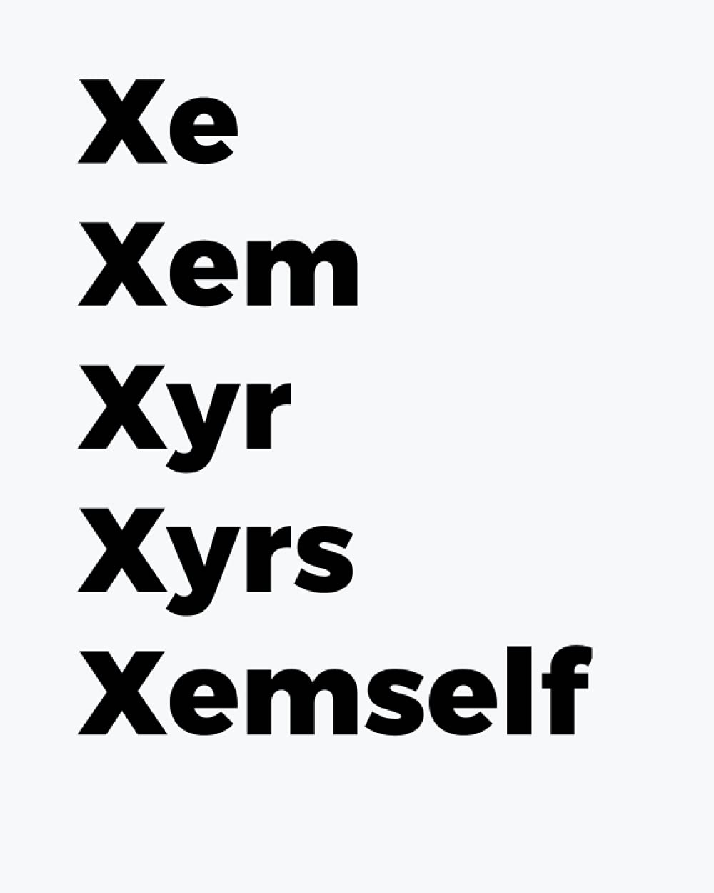 Gender Pronouns Xe Xem Xyr Xyrs Xemself Composition Notebook
