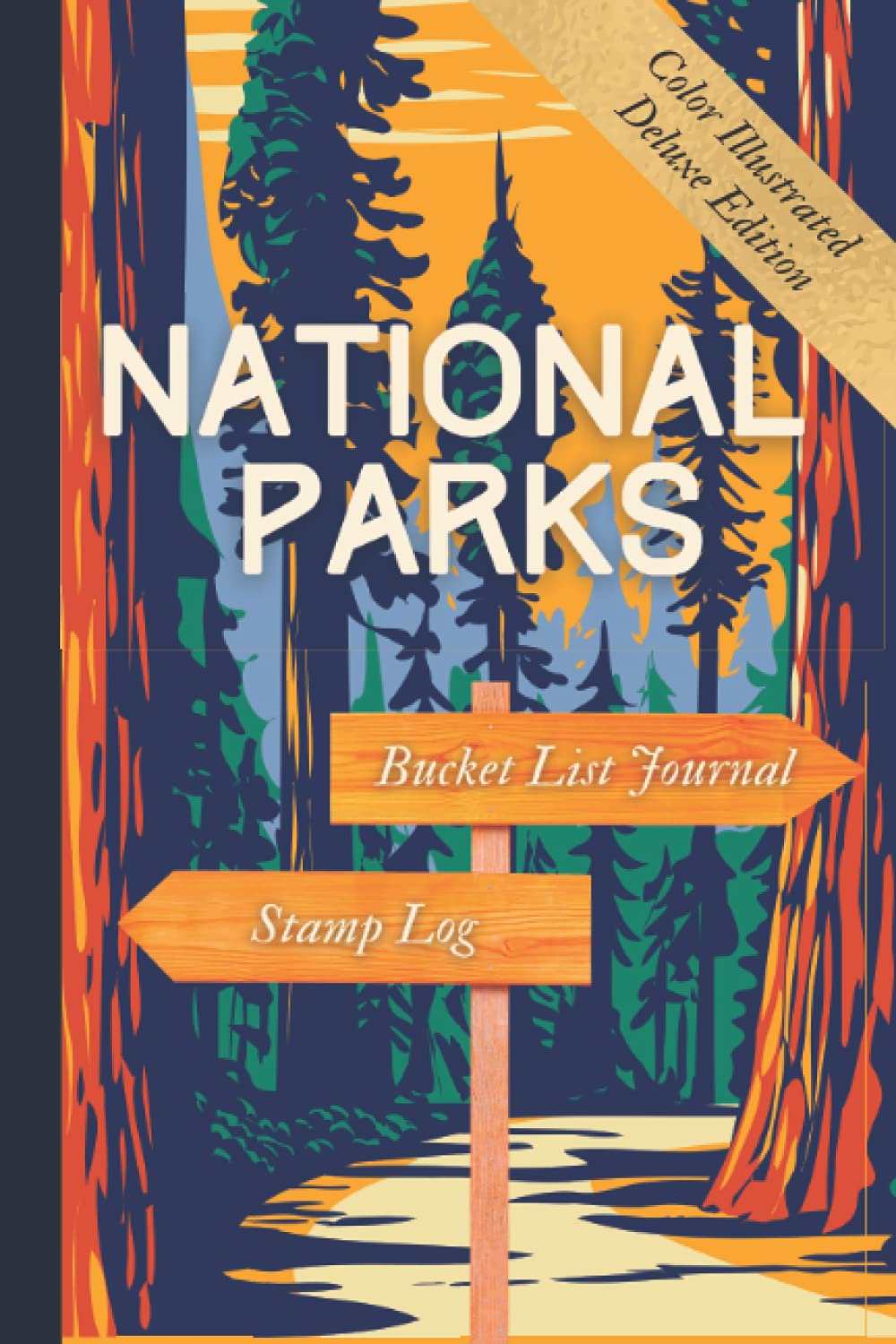 Illustrated National Parks Bucket List Journal & Passport Stamp Log To