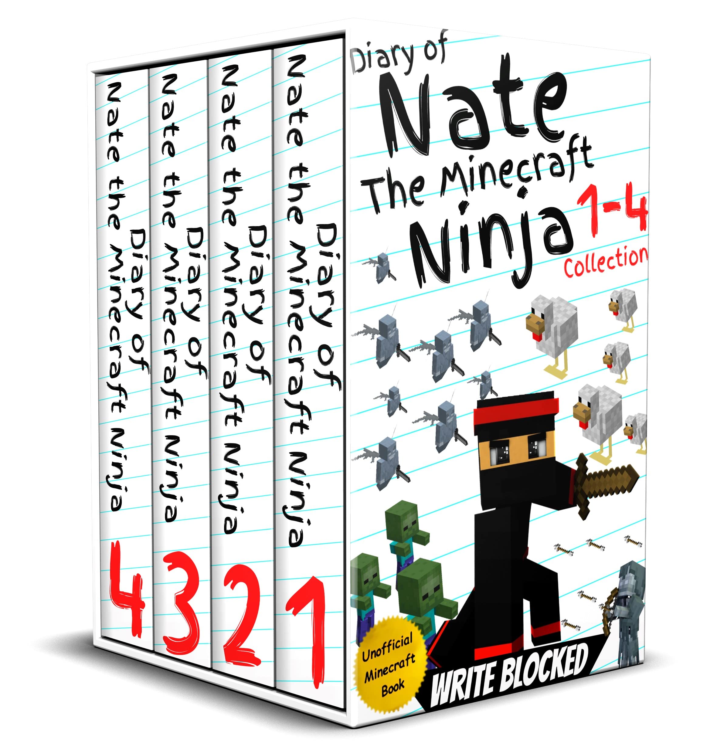 Diary of Nate The Minecraft Ninja Collection: (Books 1-4) (An Unofficial Minecraft Book)