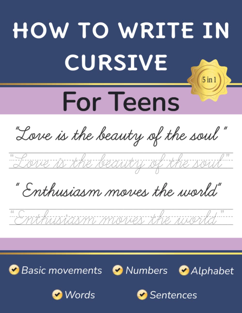 How to write in cursive for teens: Cursive handwriting workbook for ...