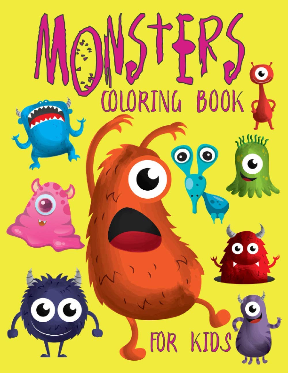 Monsters Coloring Book For Kids: Cool,Funny and Quirky Monster Coloring Book For Kids by Robert ...