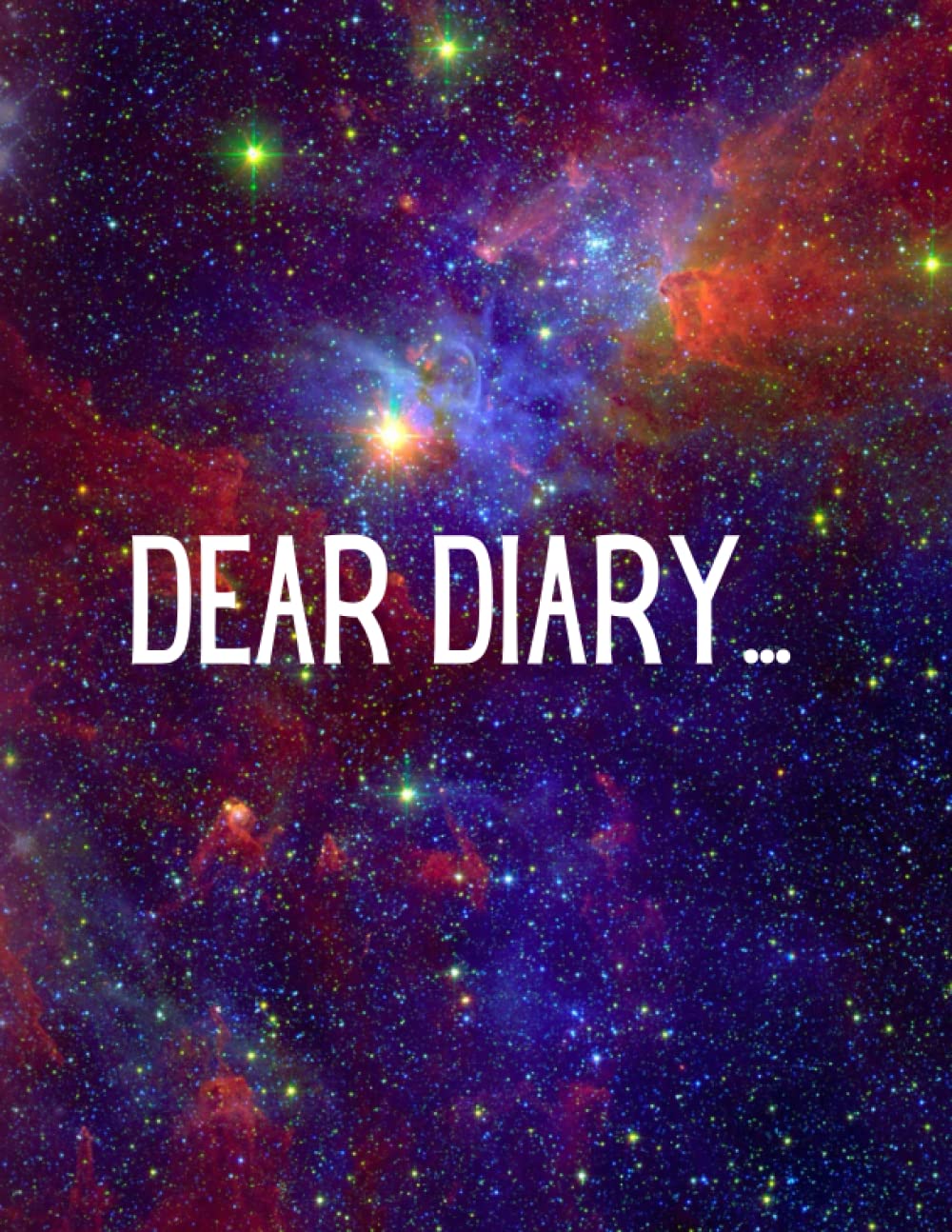 Dear Diary Journal Dear Diary, Space theme Diary, Dotted Diary; 8.5 x