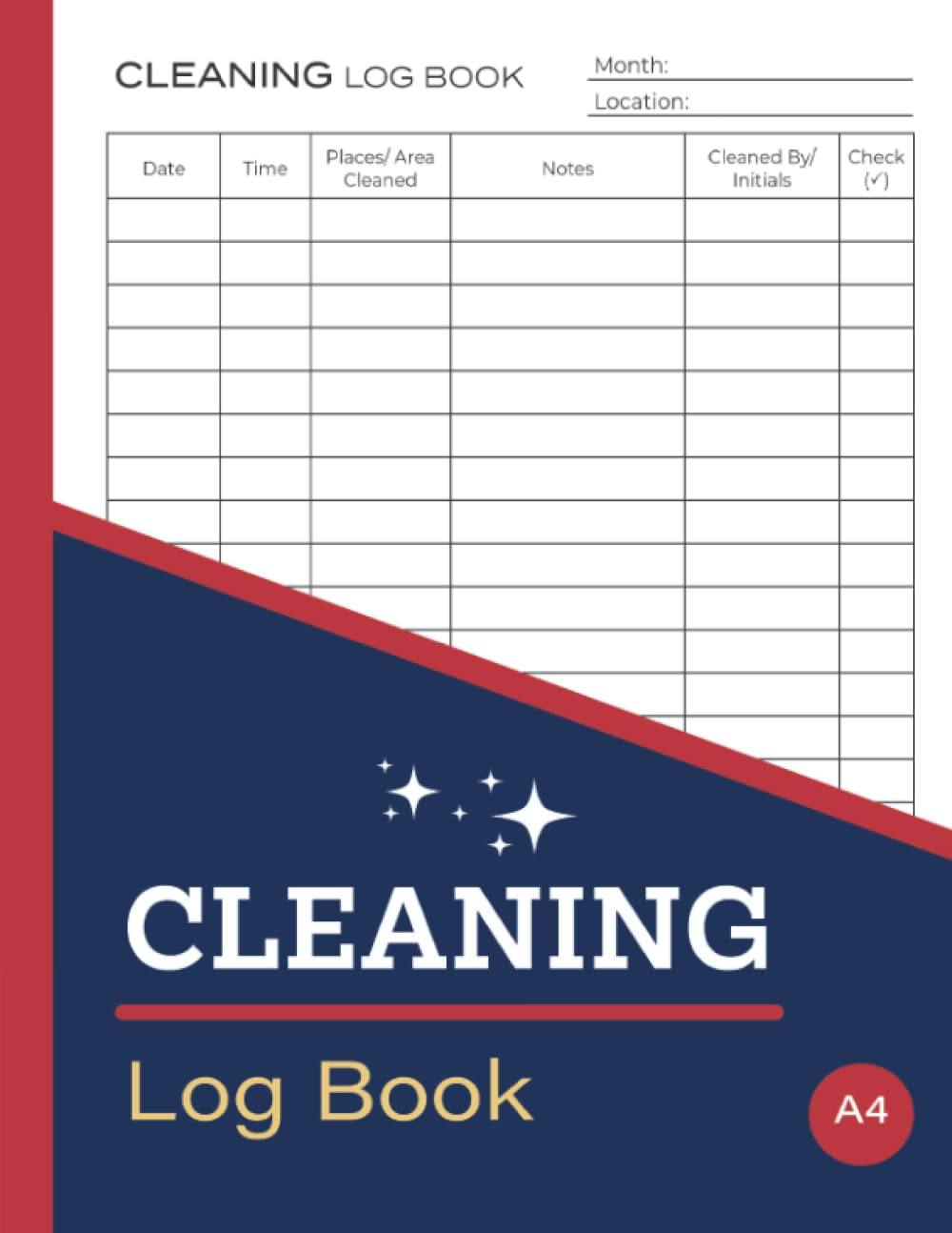 Cleaning Log Book Daily Cleaning Checklist For Home, Offices, Hotels