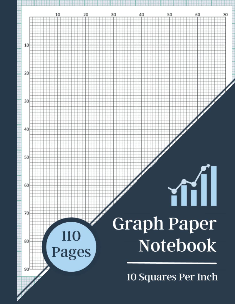 Graph paper 10x10 notebook 10 squares per inch quad ruled graph paper