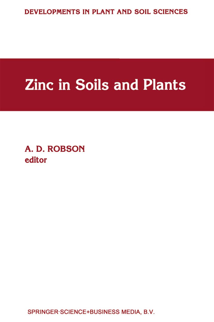 Zinc in Soils and Plants Proceedings of the International Symposium on