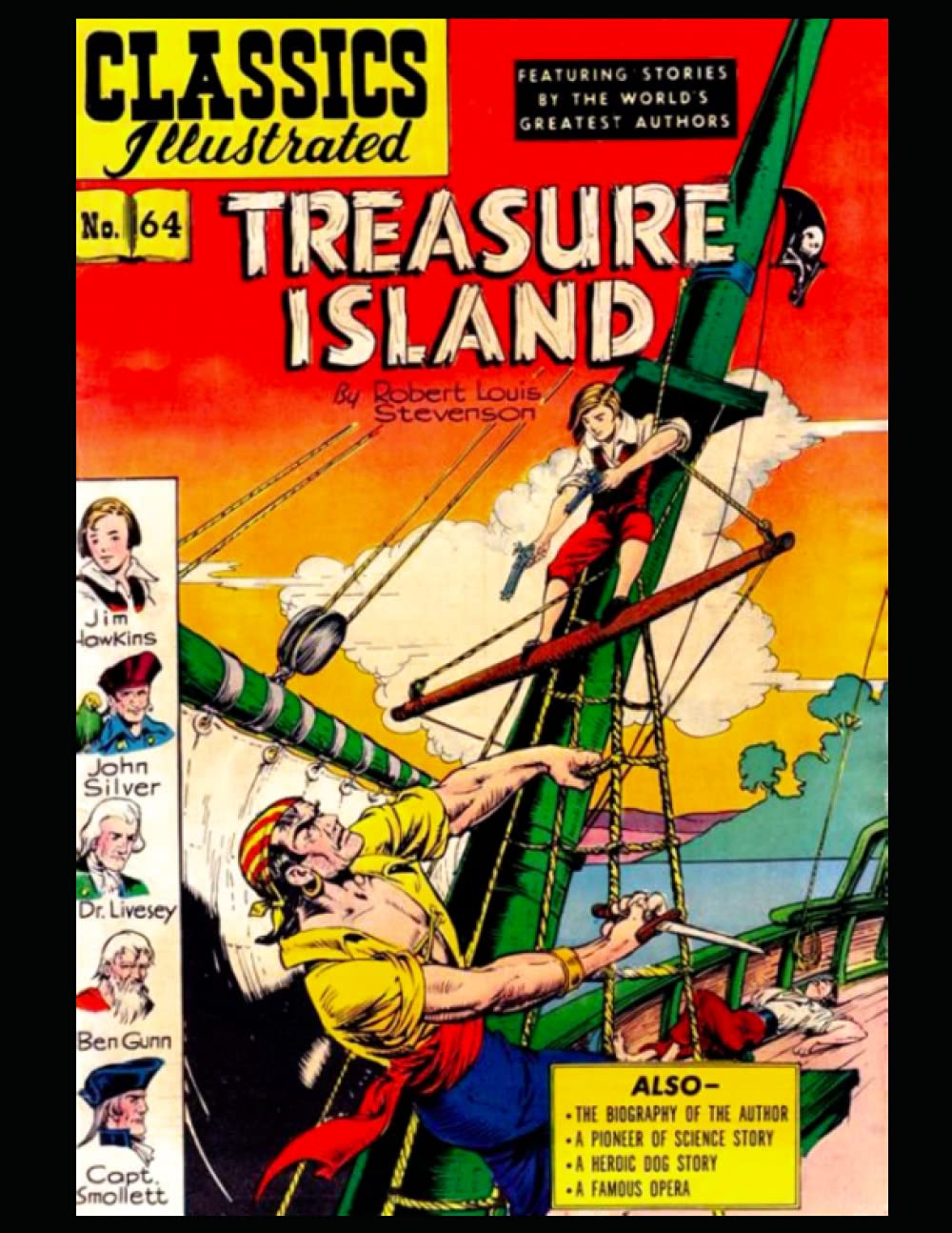 Treasure Island Classics Illustrated No 64 by Robert Louis Stevenson