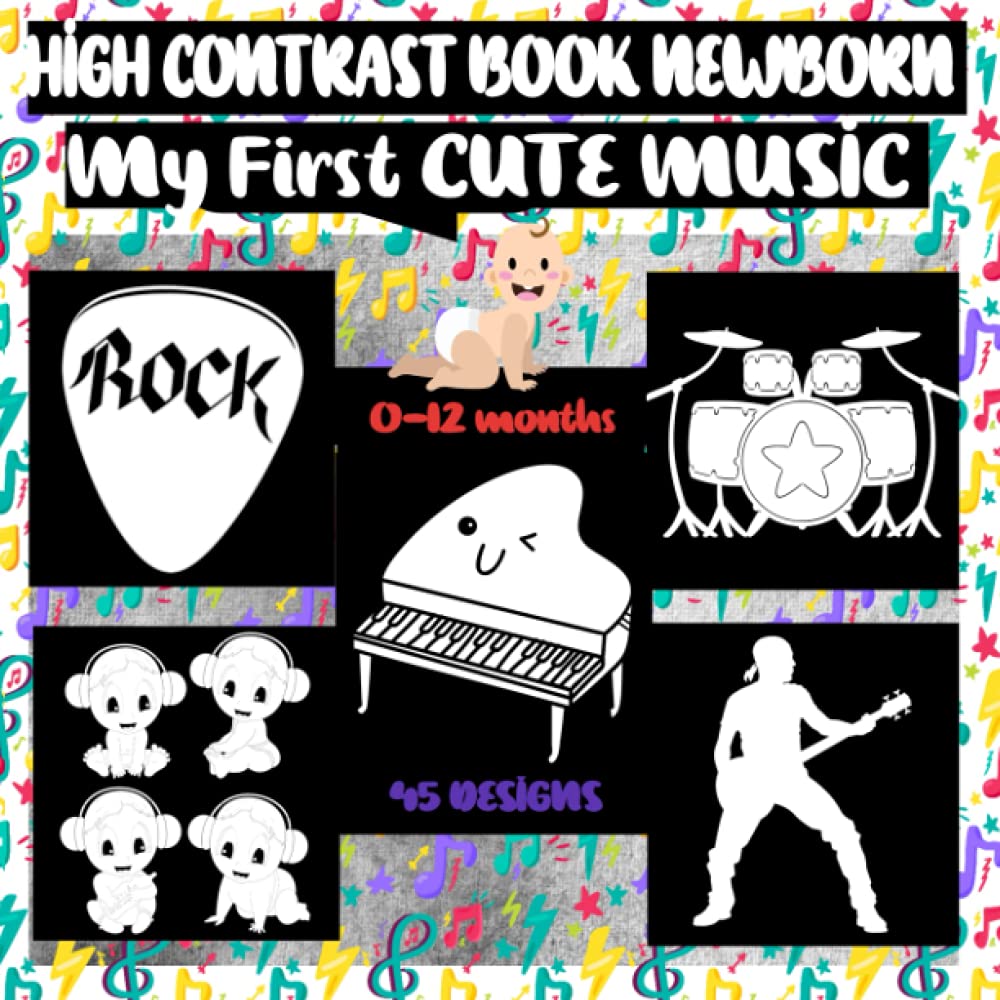 High Contrast Book Newborn My First Cute Music Visual Stimulation Soft Books for Babies, Baby