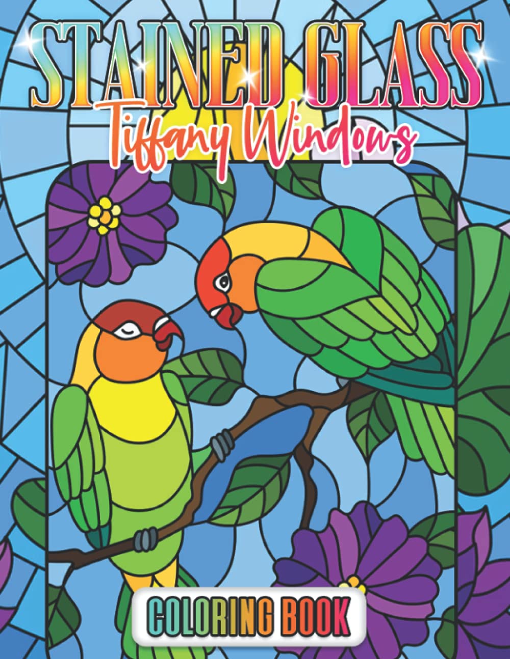 Stained Glass Tiffany Windows Coloring Book Colorful Stained Glass