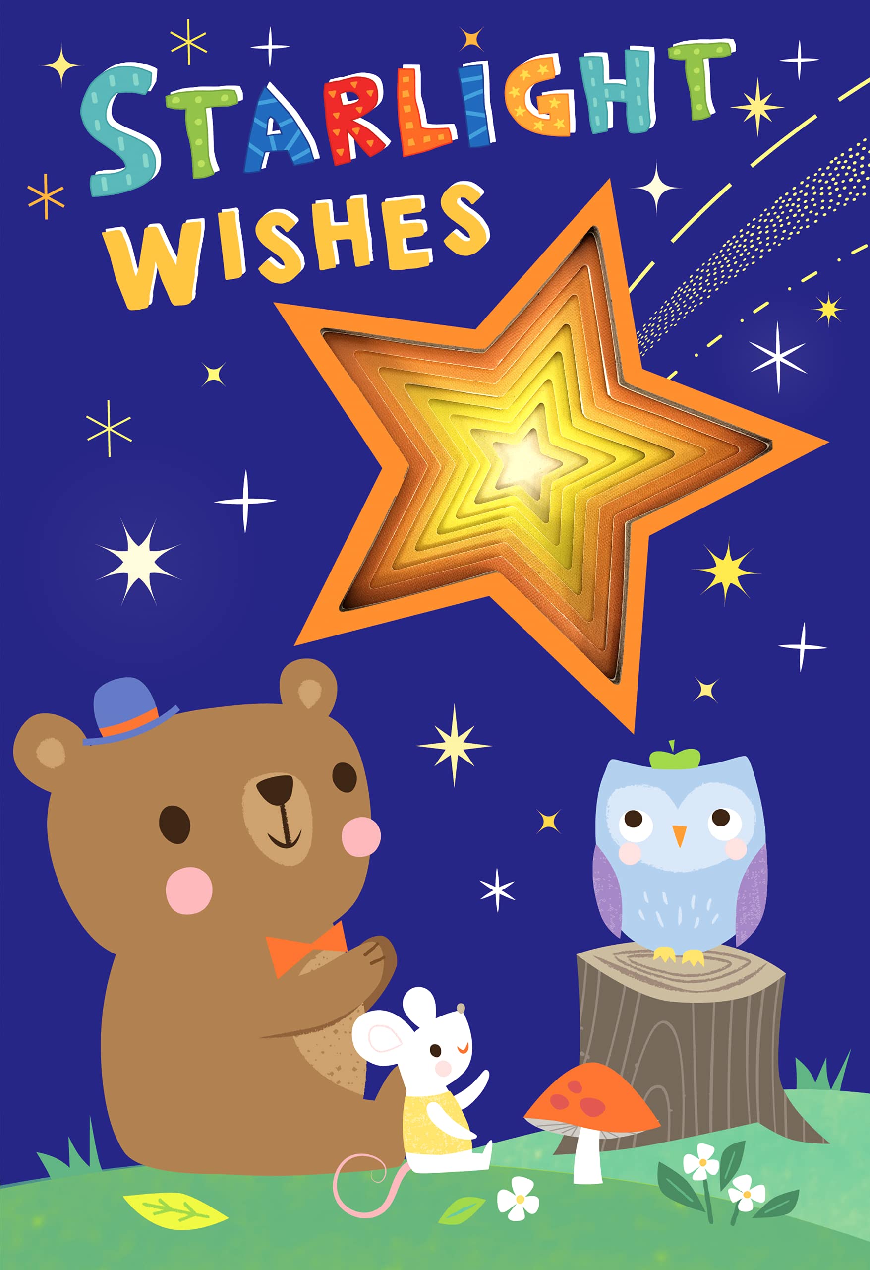 Starlight Wishes - Board Book - Kids Book with Cutouts book cover