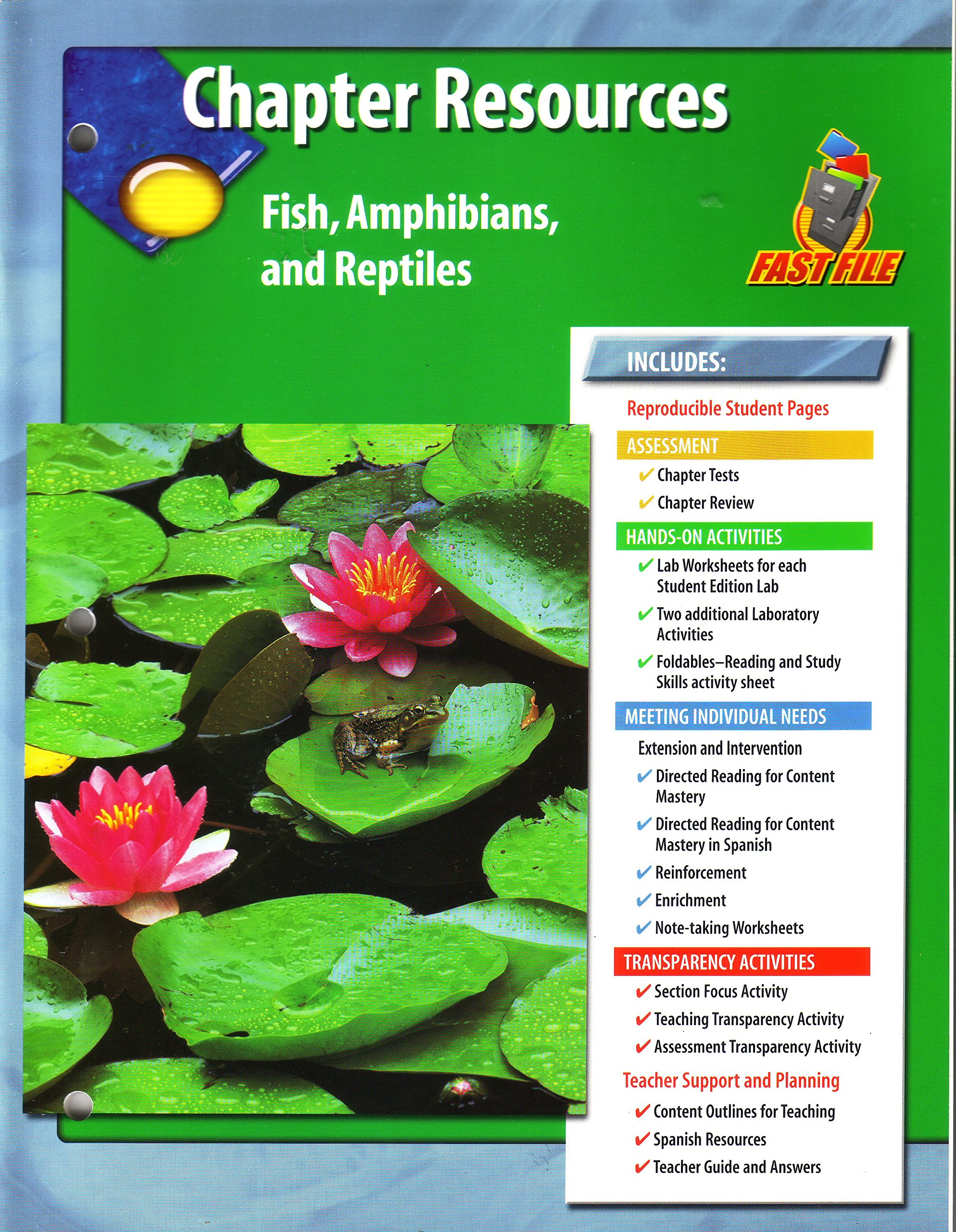 Glencoe Science, Chapter Resources, Fish, Amphibians, and Reptiles by
