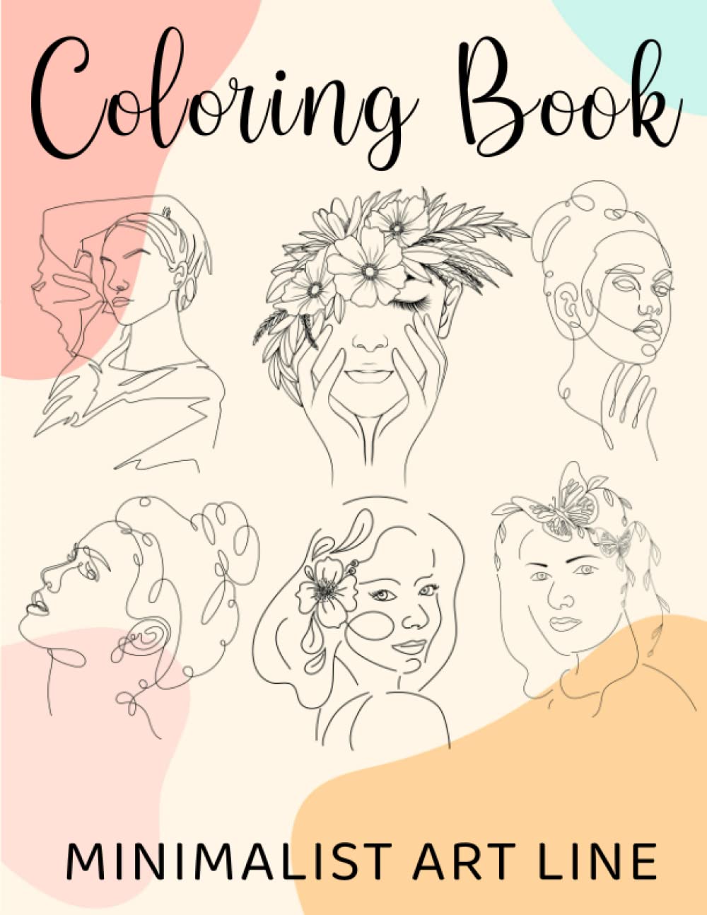 Aesthetic Minimalist Art Line Boho Coloring Book for Womens & Girls