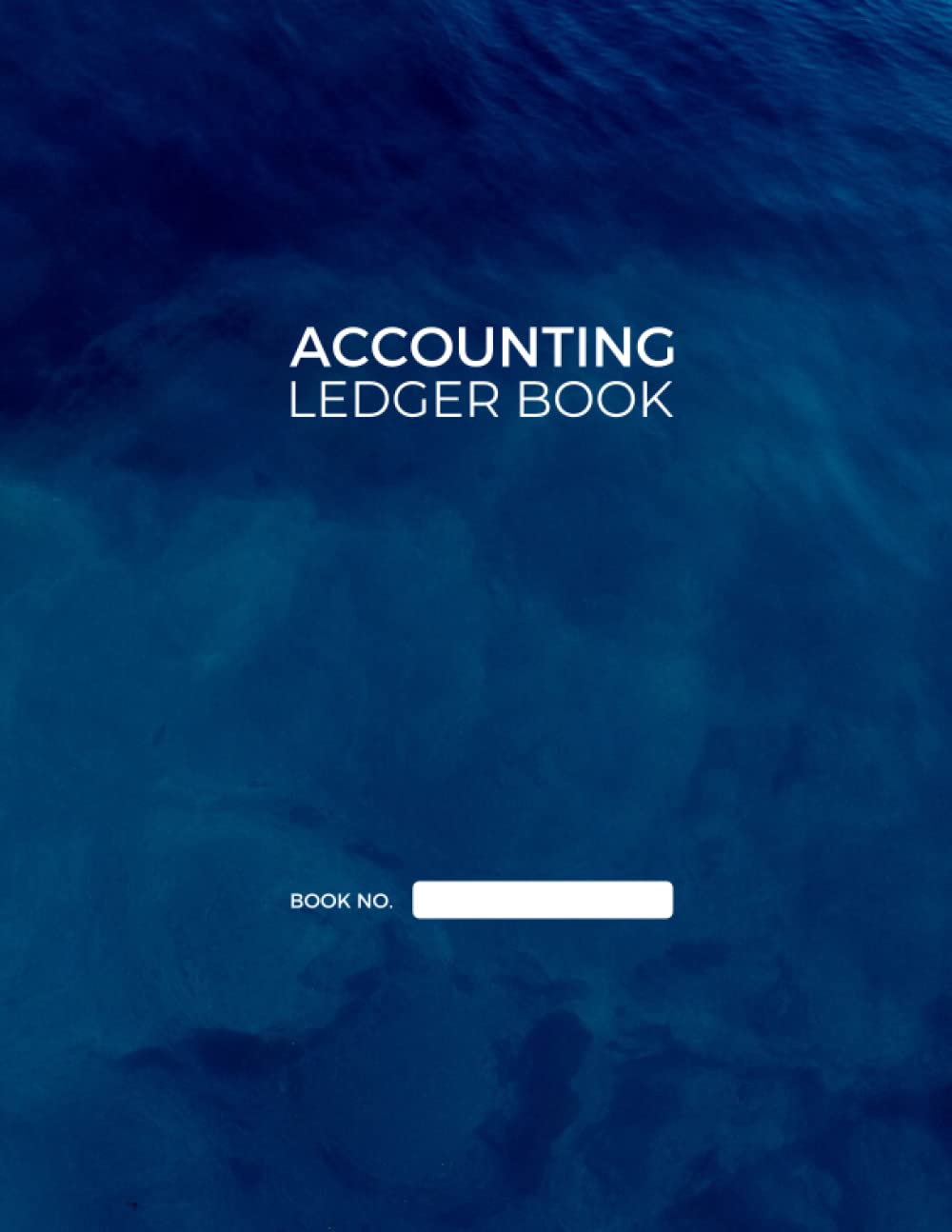 Accounting Ledger Book Simple Record Book for Small Business with Navy blue Cover Gift for