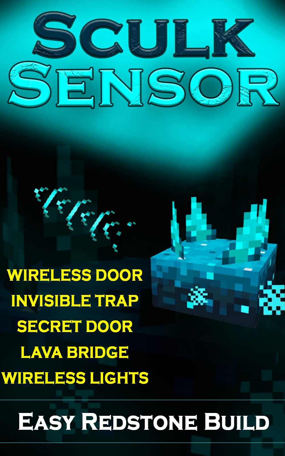 Minecraft SCULK SENSOR Easy Redstone Builds Wireless Auto Door