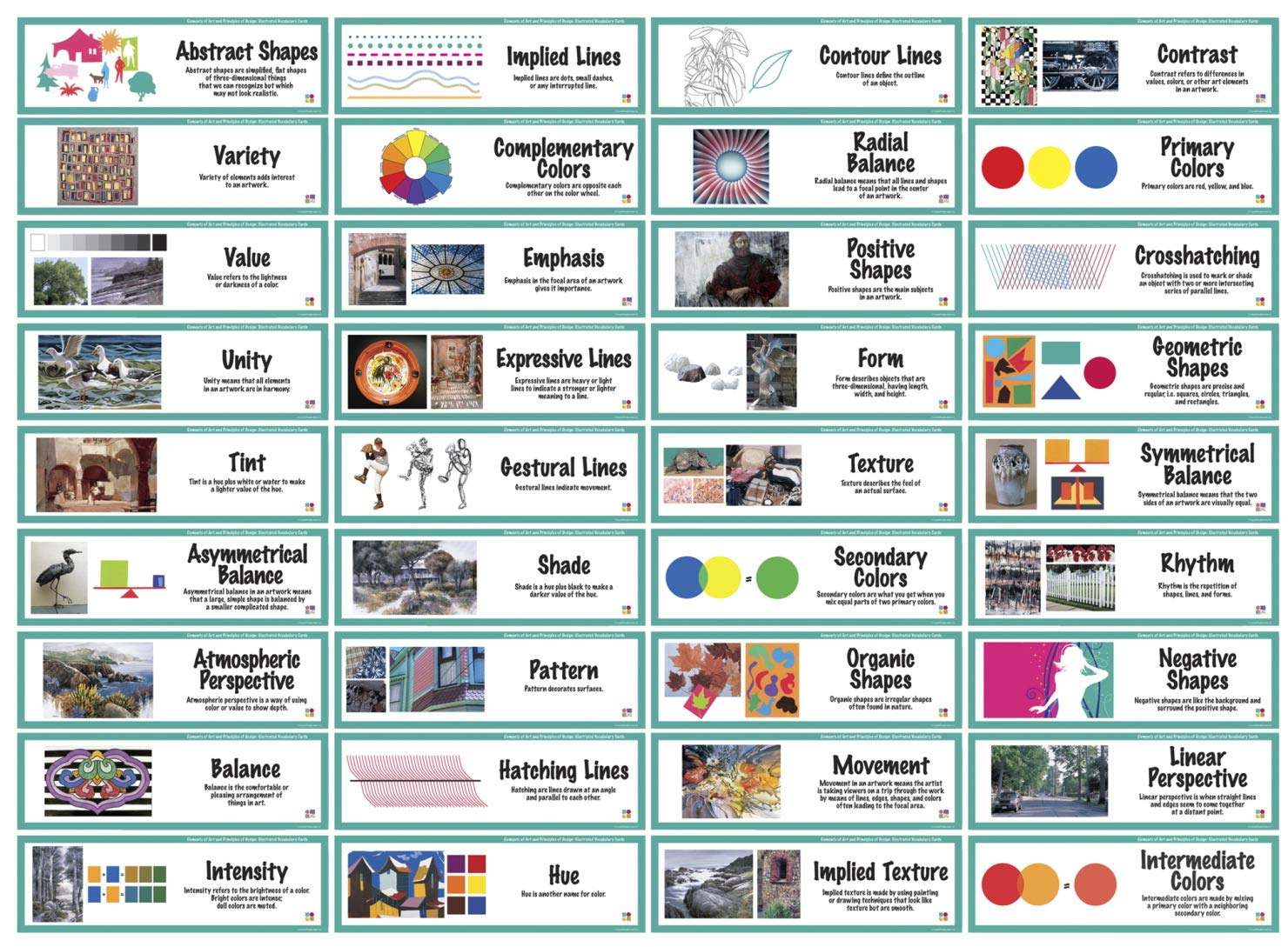 Crystal Productions Elements of Art and Principles of Design Display