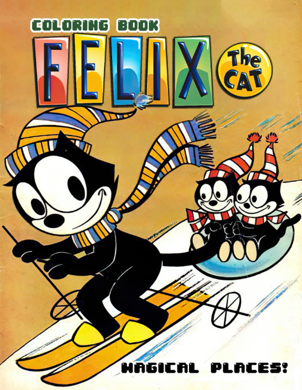 Magical Places! Felix The Cat Coloring Book Vivid Iconic Character