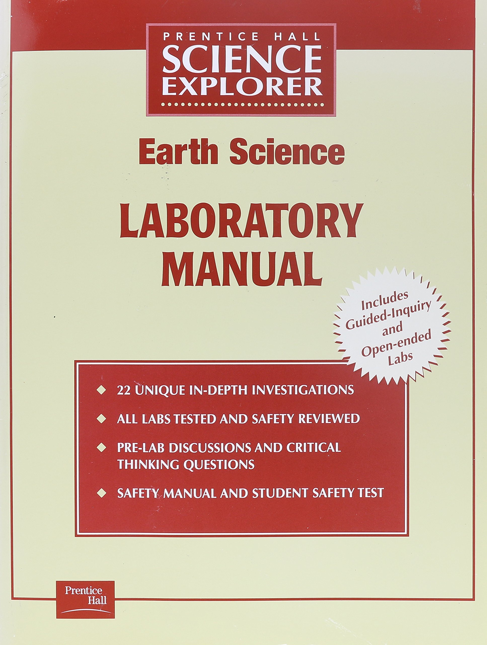 SCIENCE EXPLORER EARTH SCIENCE LAB MANUAL STUDENT EDITION 2001C by