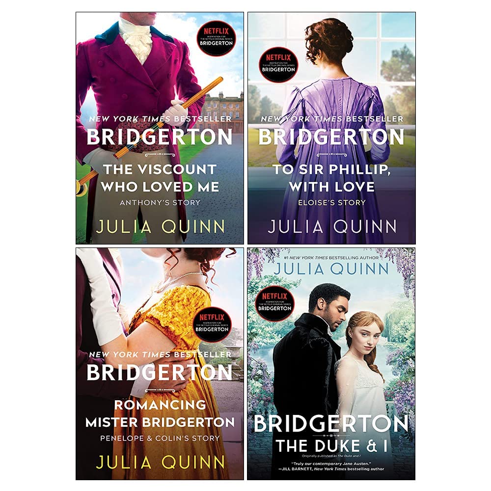 Bridgerton Four Book Collection(Romancing Mr Bridgerton, The Viscount Who Loved Me, The Duke and
