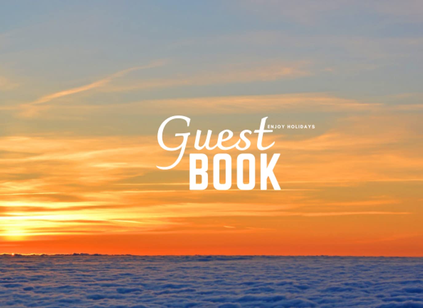 Dan Vacation Guest Book Sea and Sunset Gradient Edition Vacation