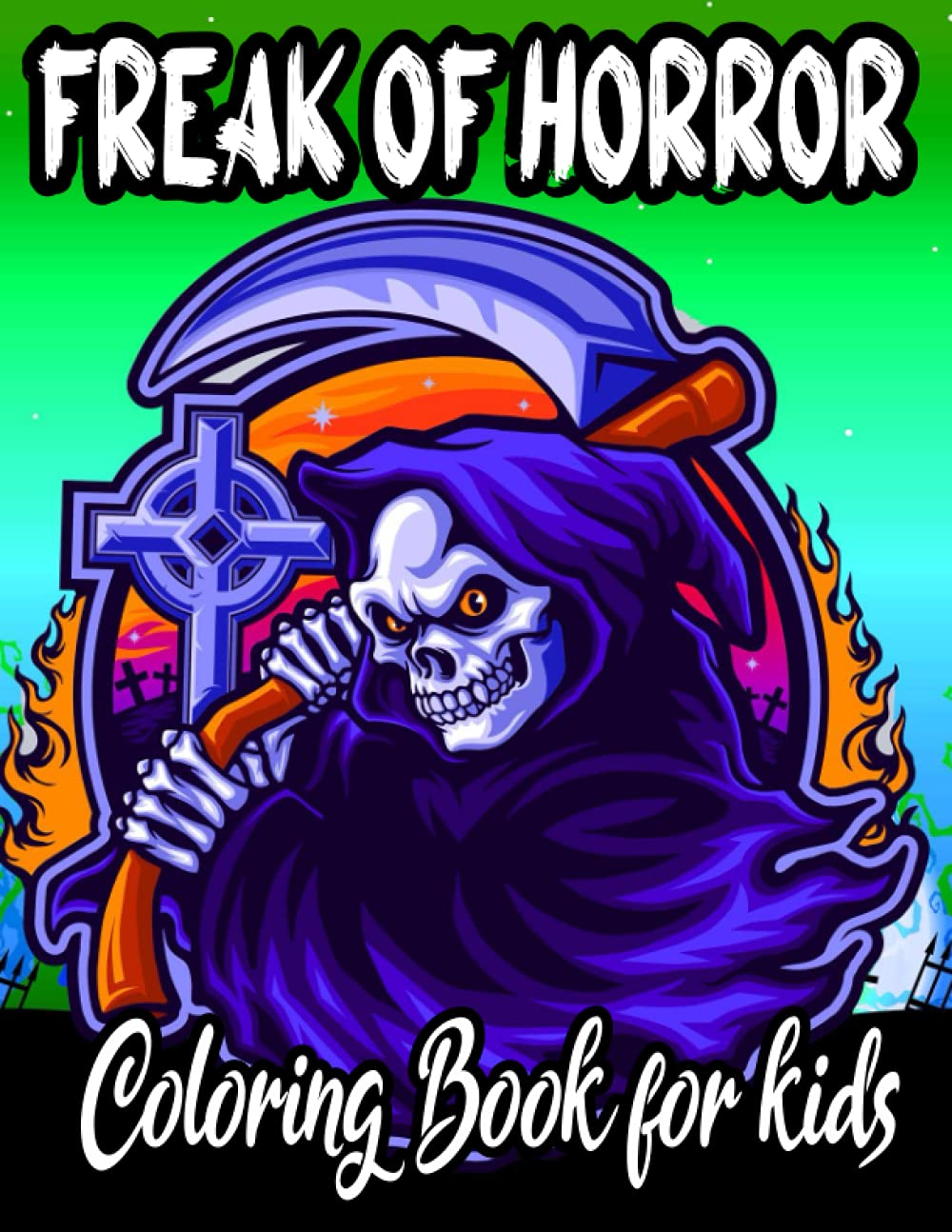 Freak of Horror Coloring Book for kids Scary and Creepy Halloween