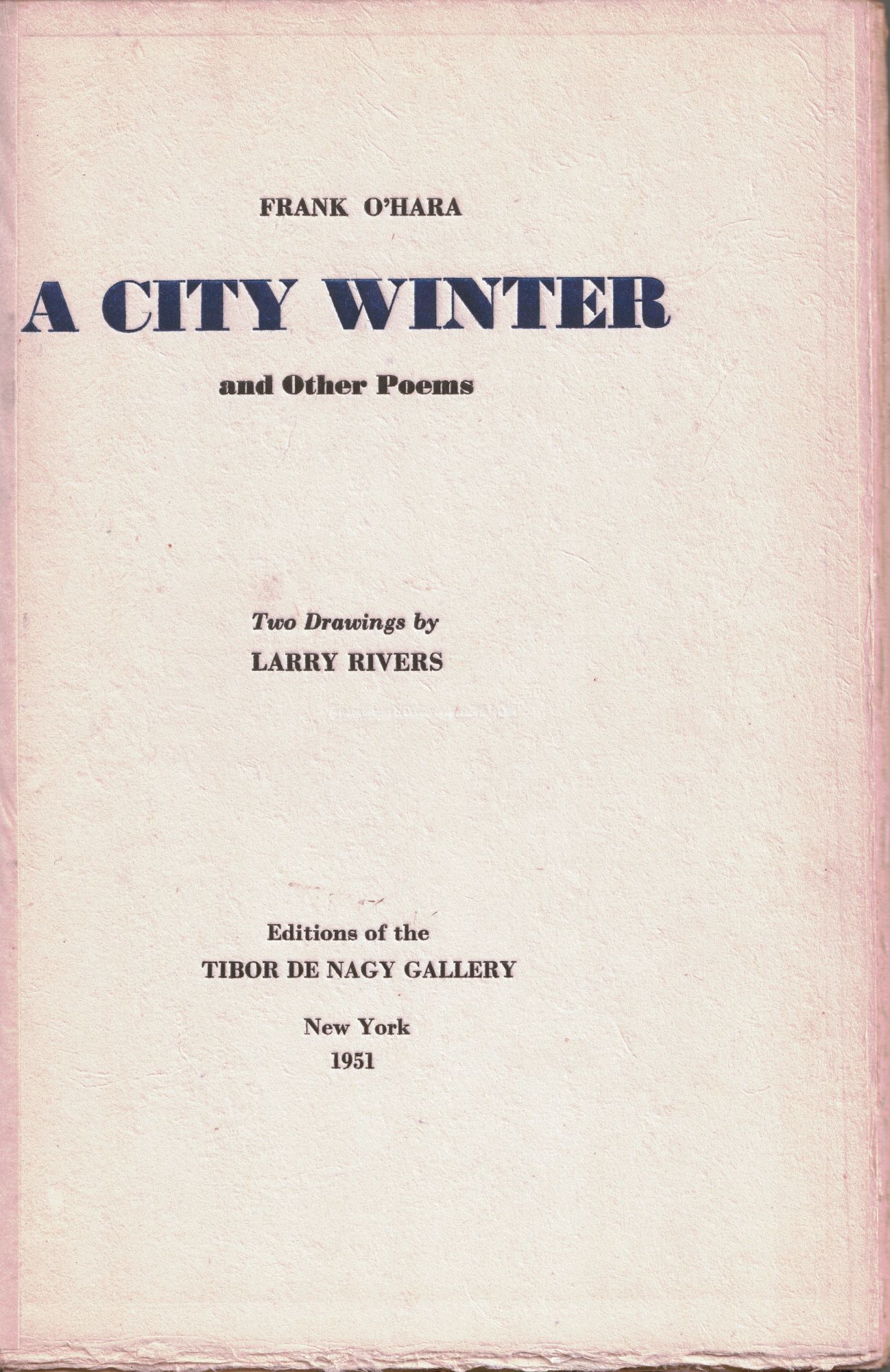 A City Winter and Other Poems book cover