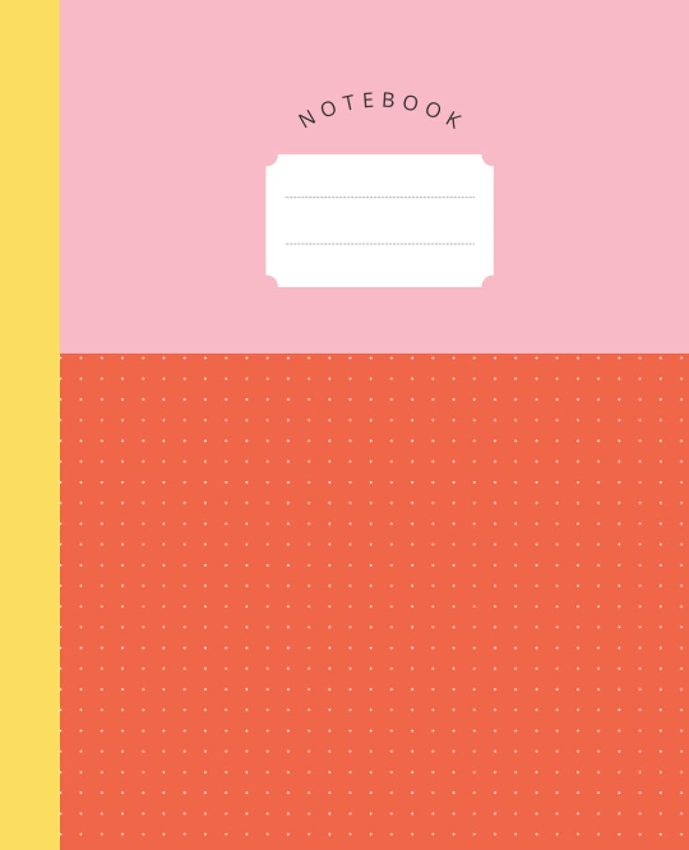 Dot Grid Color Block Notebook Modern Composition Notebook 7.5 x 9.25
