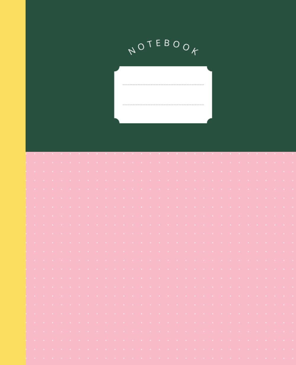 Dot Grid Color Block Notebook Modern Composition Notebook 7.5 x 9.25