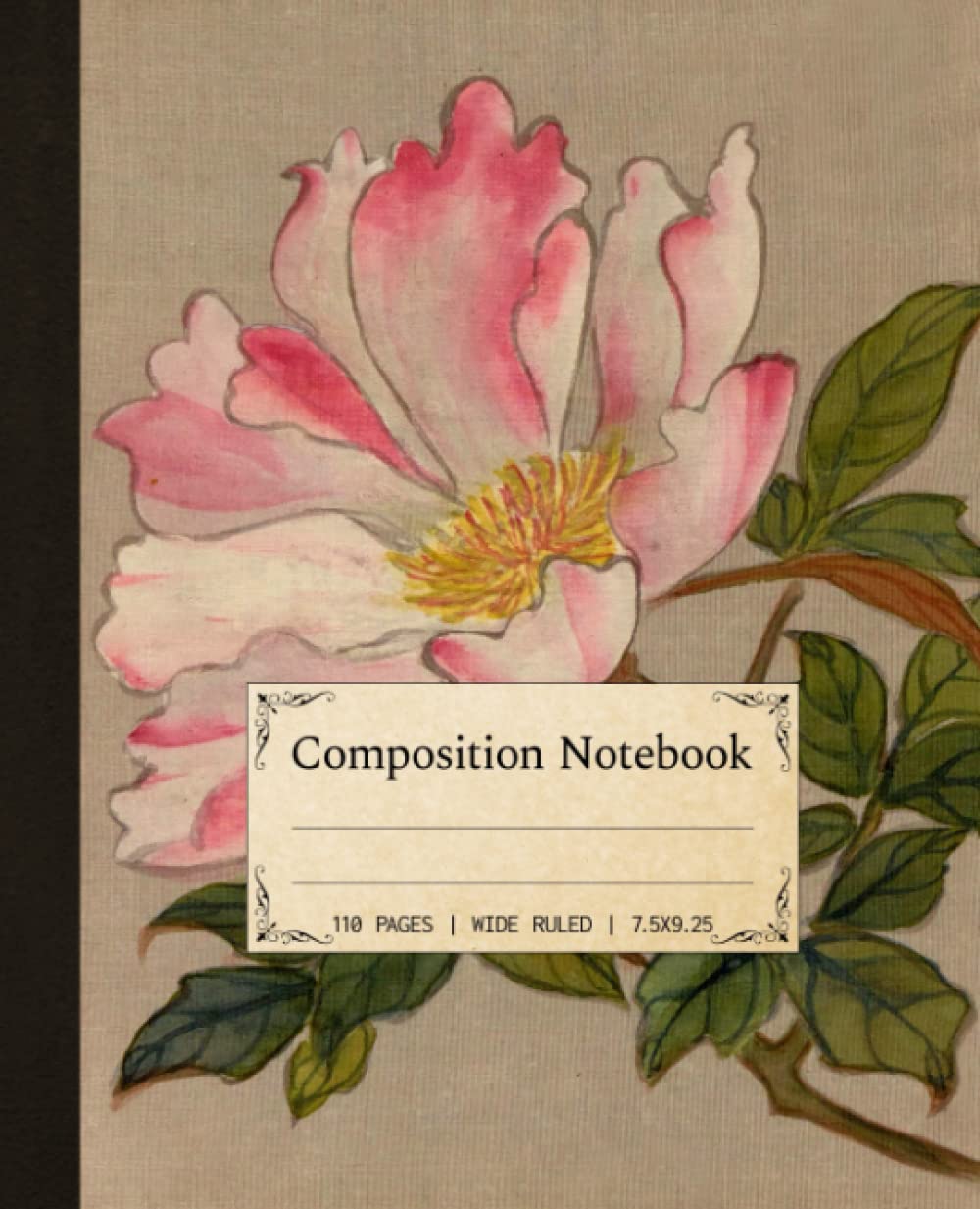 Japanese Art Notebook Pink Floral Notebook Old Japan Painting
