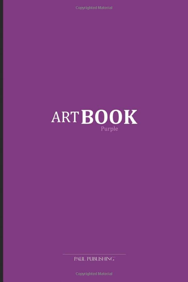 Blank Art Book Pantone Colors Blank Drawing Book Purple Cover For