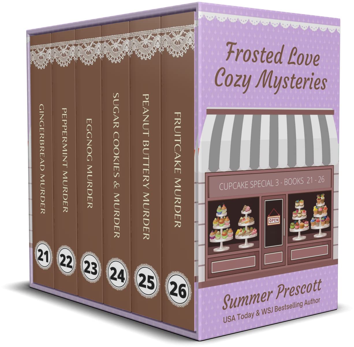 Frosted Love Cozy Mysteries: Cupcake Special 3 - Books 21-26 With Recipes