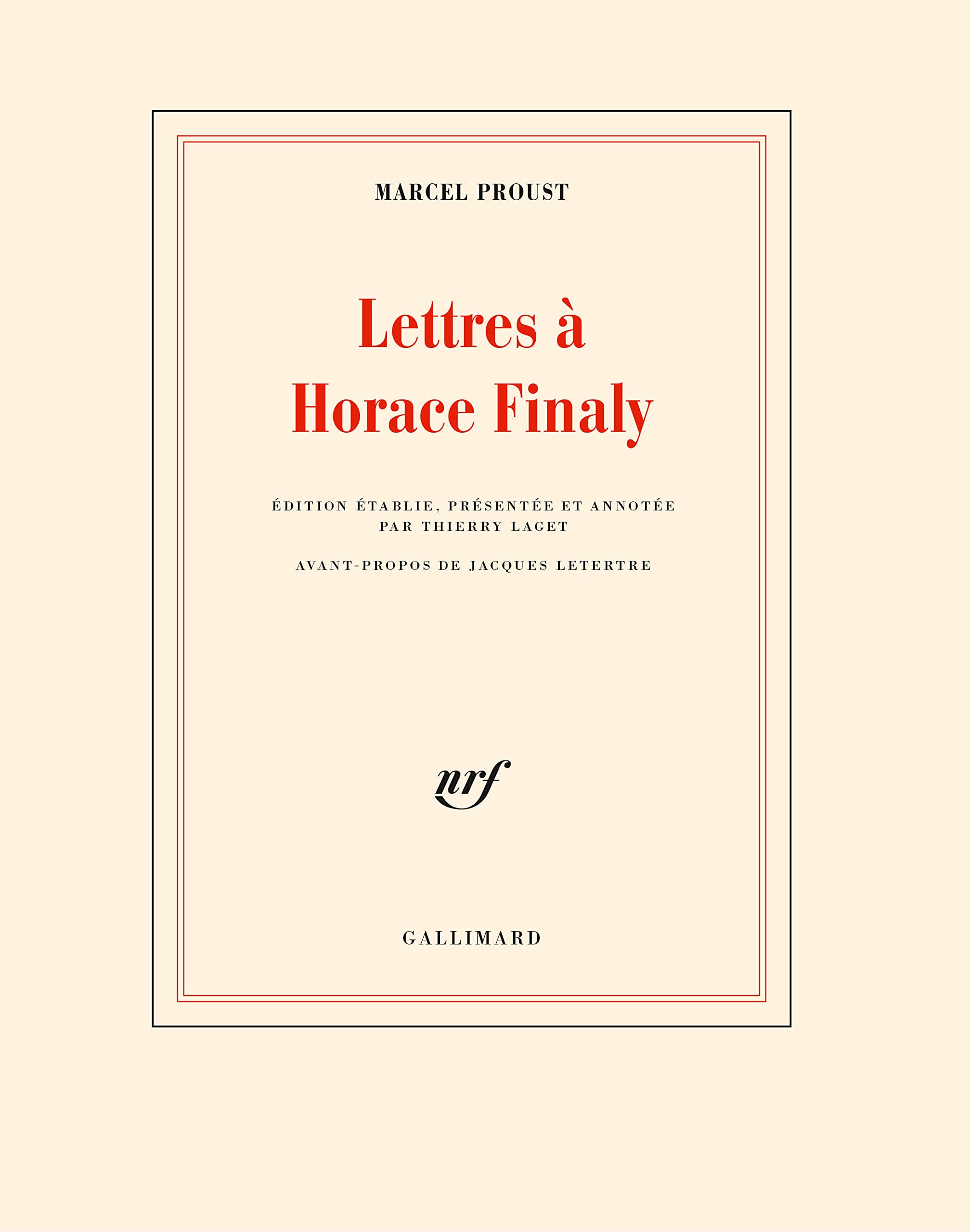 Lettres à Horace Finaly by Marcel Proust Goodreads