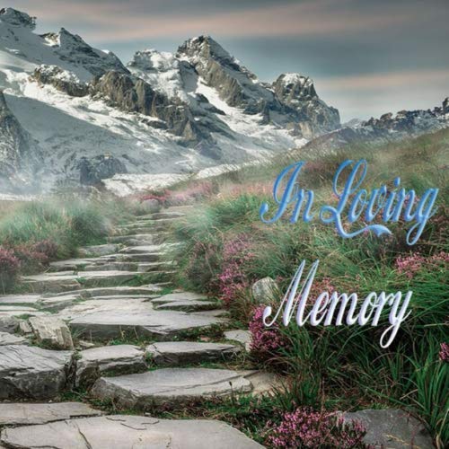 In Loving Memory Mountain Landscape funeral Guest Book, Memorial Guest