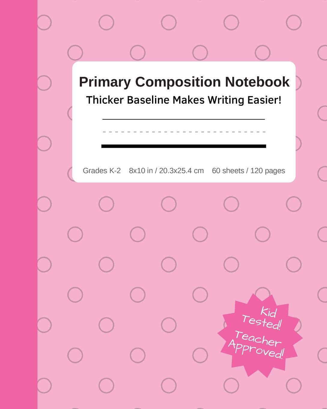 Primary Composition Notebook With Thicker Baseline Makes Writing Easier