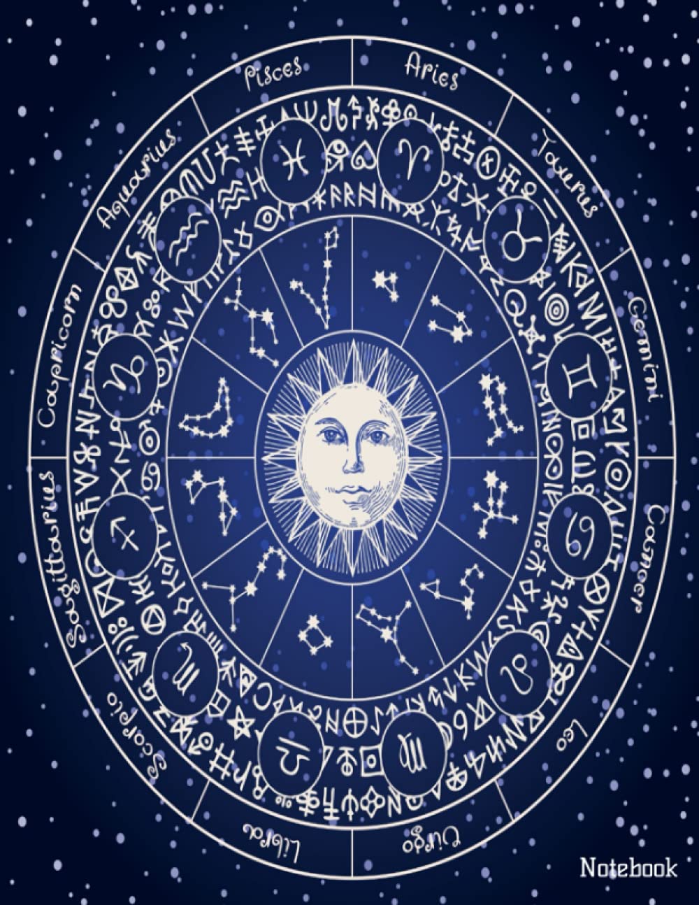 Notebook Zodiac Signs Circle Composition Notebook / Journal / Diary