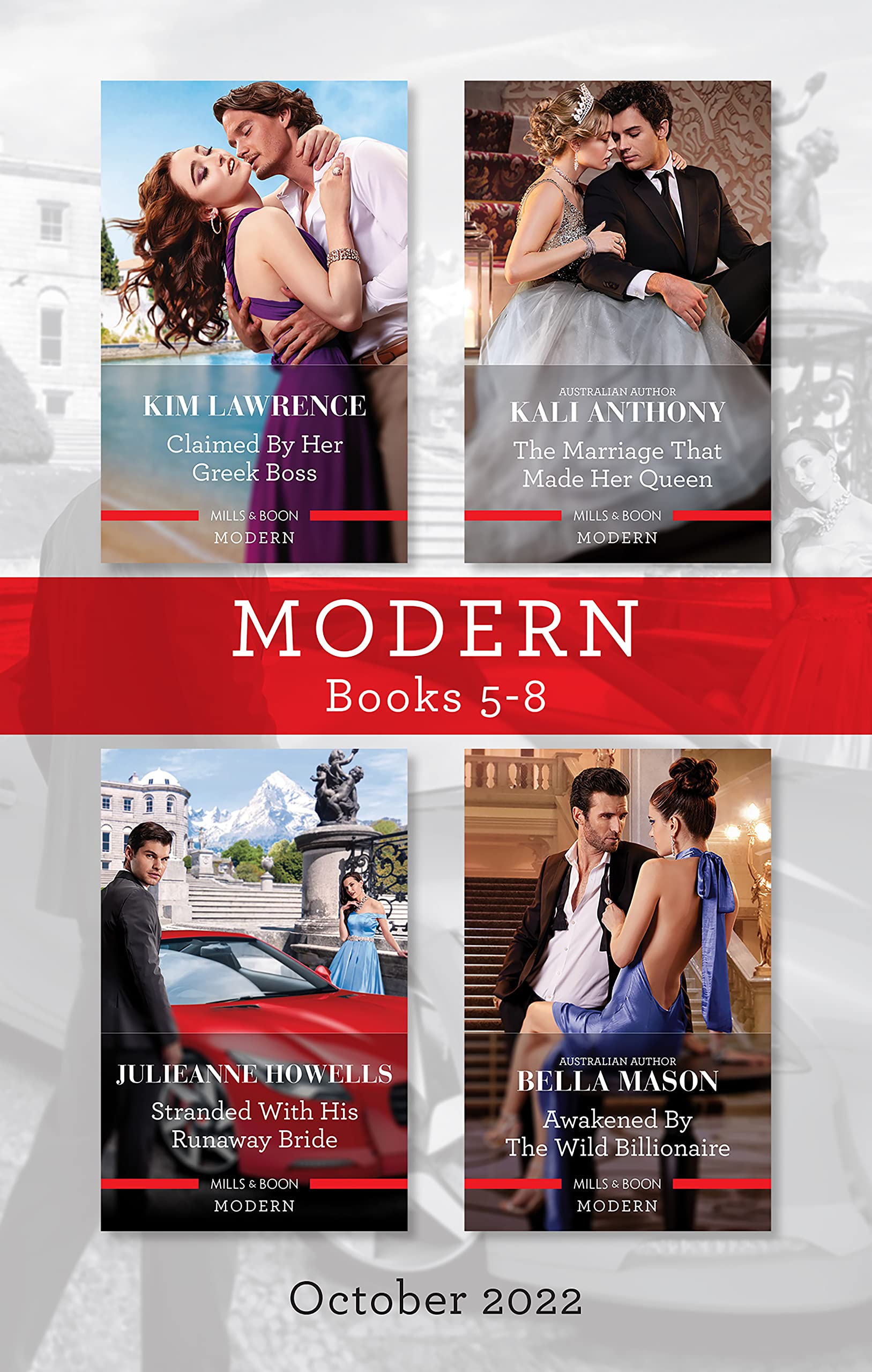 Modern Box Set 5-8 Oct 2022/Claimed by Her Greek Boss/The Marriage That Made Her Queen/Stranded with His Runaway Bride/Awakened by the Wild Billion