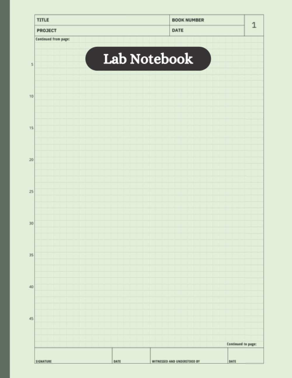 lab notebook carbon copies Green Cover Lab Notebook Journal, Chemistry