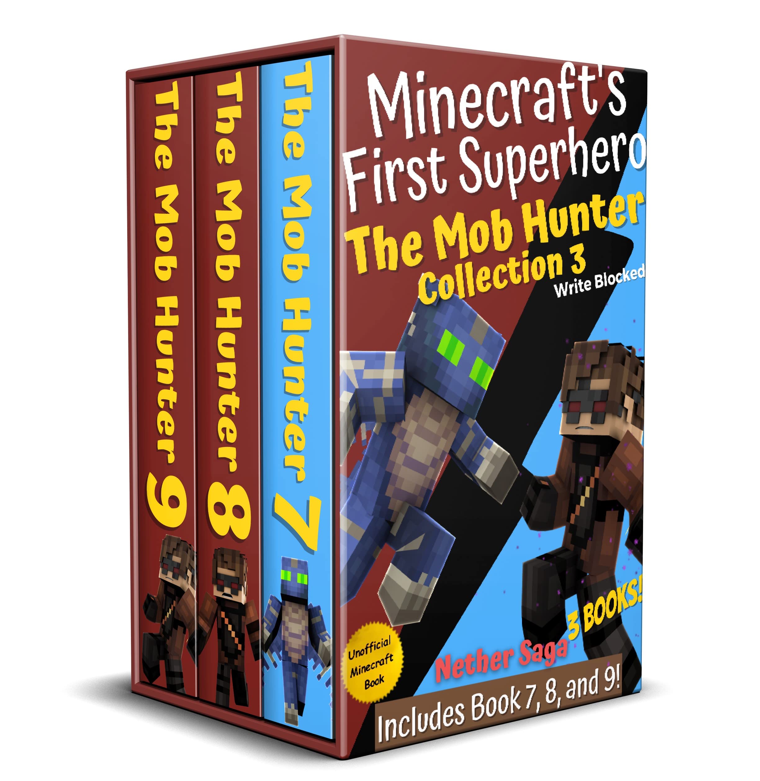 The Mob Hunter Collection 3: Nether Saga: (Includes Books 7, 8, and 9) Unofficial Minecraft Superhero Series (The Mob Hunter Collected Editions