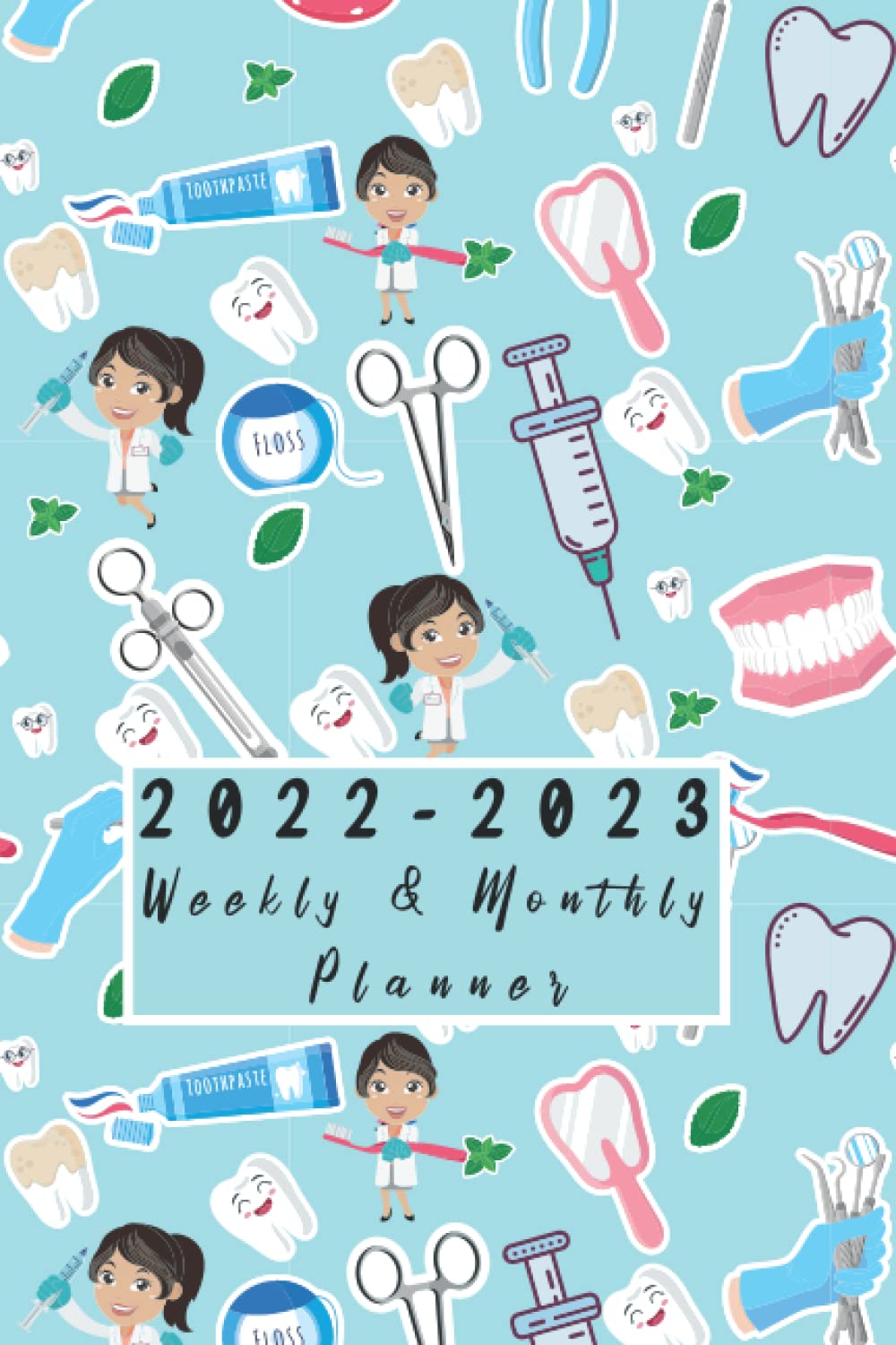 2022 2023 Weekly & Monthly Planner 2 Year Organiser, Gift Idea for Dentists, Dental Students