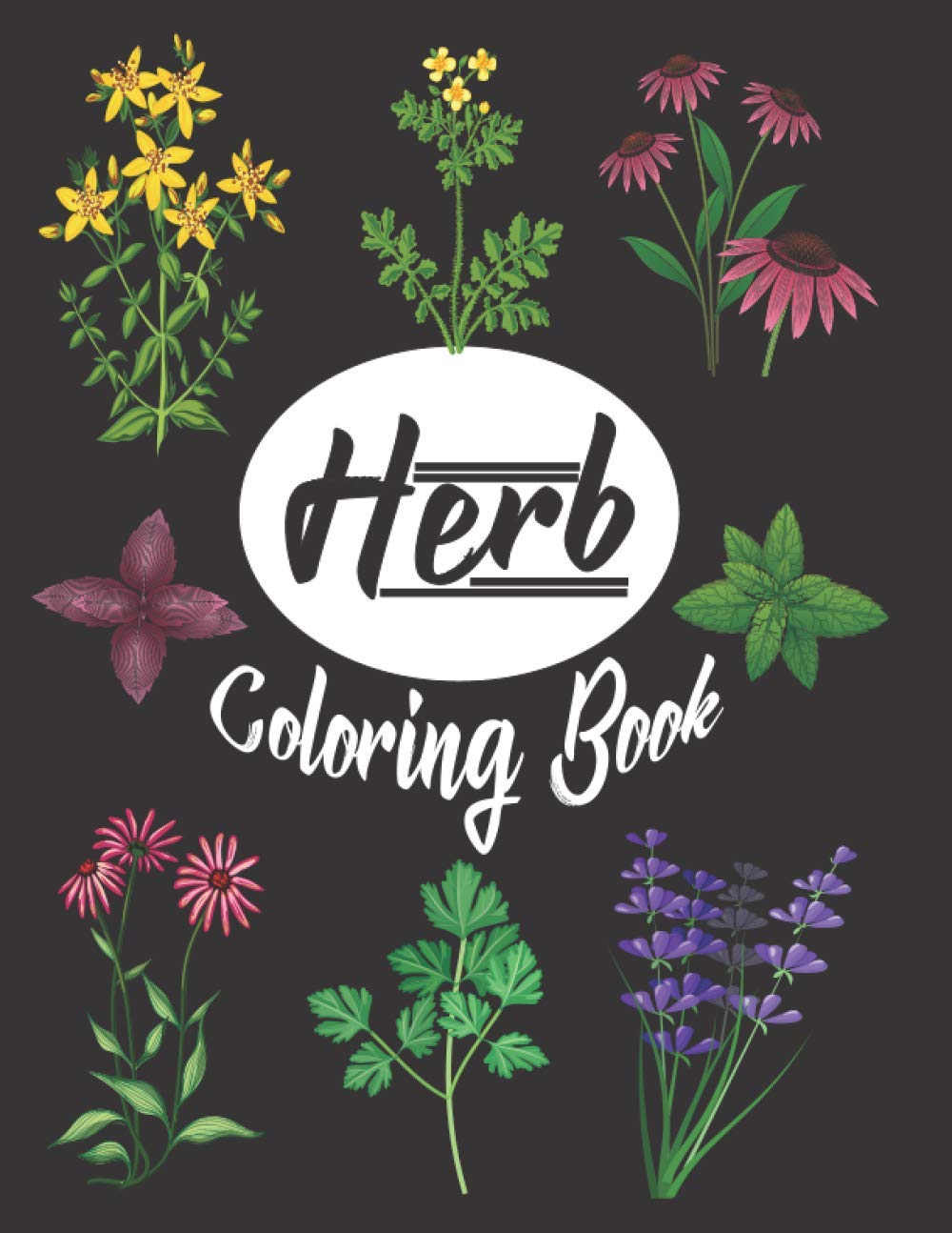 Herb Coloring Book Medicinal Plants Coloring Book. Wildflowers Coloring Book. 38 Herbs