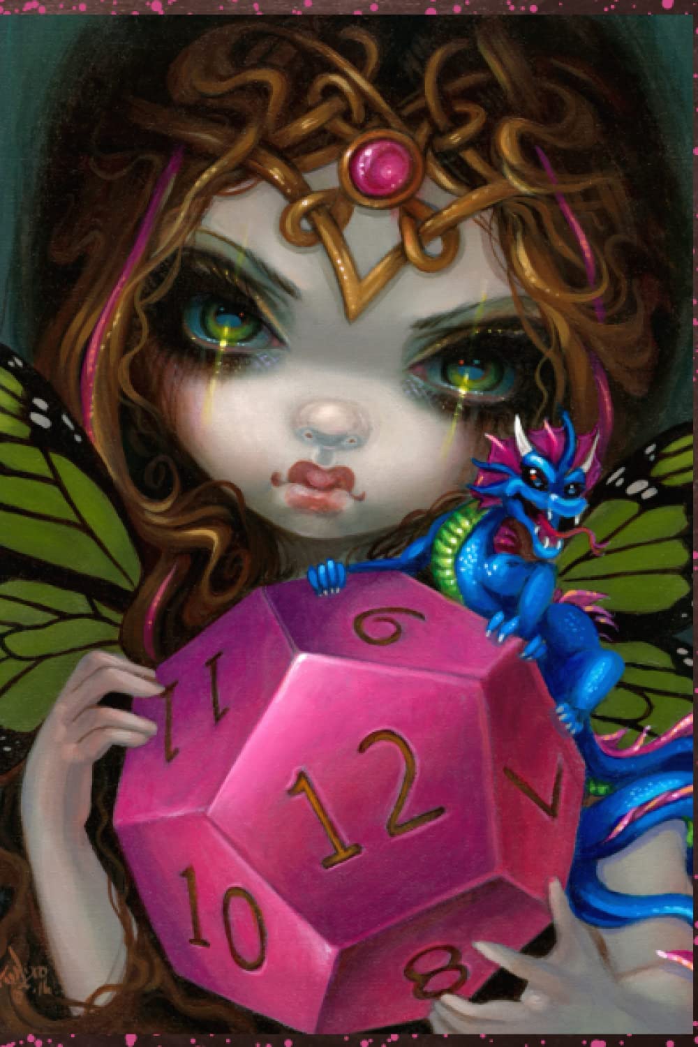 12 Sided Dice Fairy by Jasmine BeckettGriffith Soft Cover Notebook by
