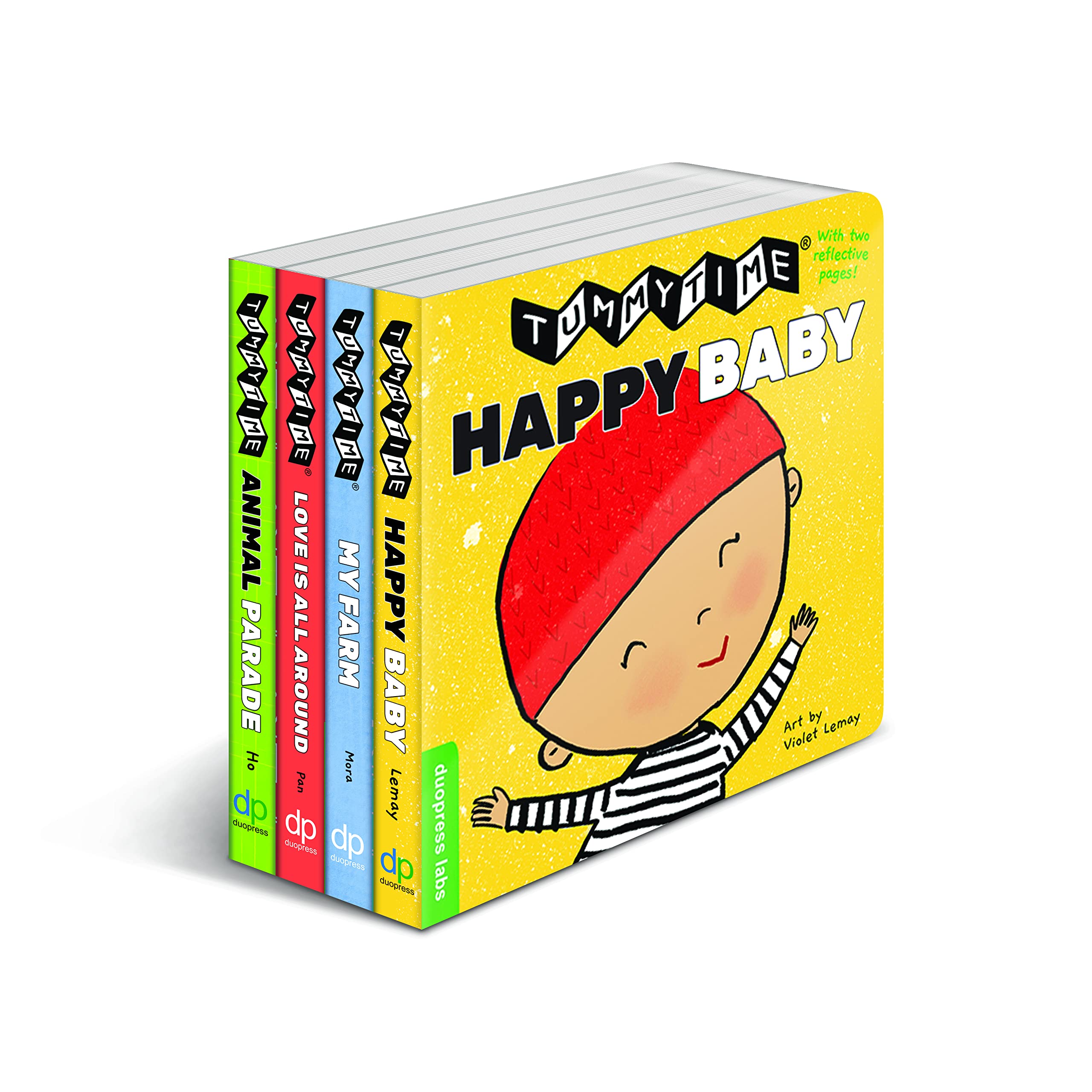 TummyTime FoldOut Book Set 4 highcontrast books to help develop strength and eye coordination
