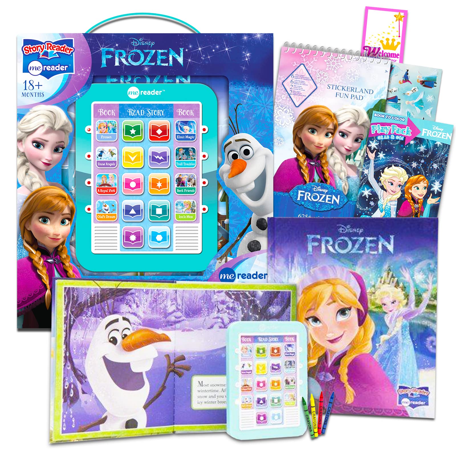 Disney Frozen Read Along Books For Kids Bundle With 8 Read Aloud