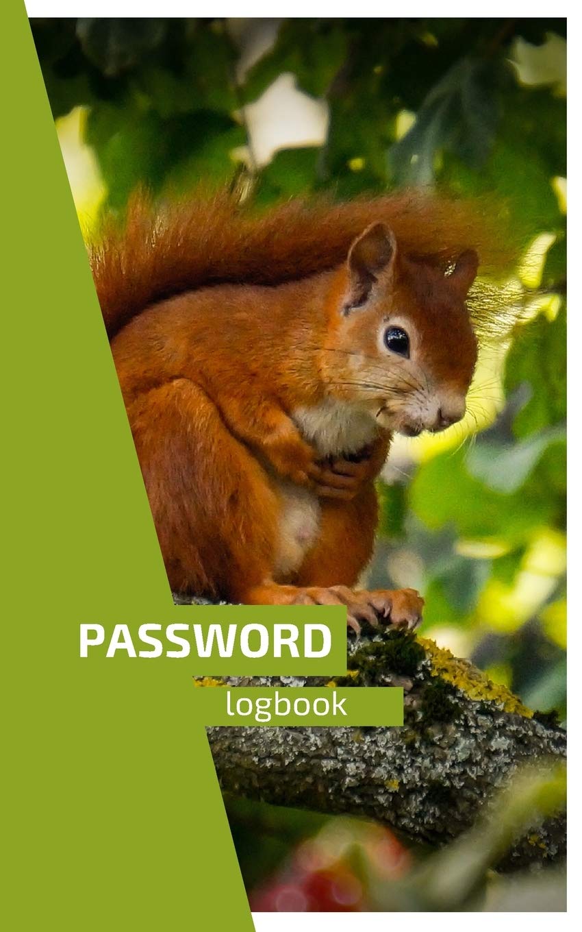 Password Logbook: Squirrel Internet Password Keeper With Alphabetical ...