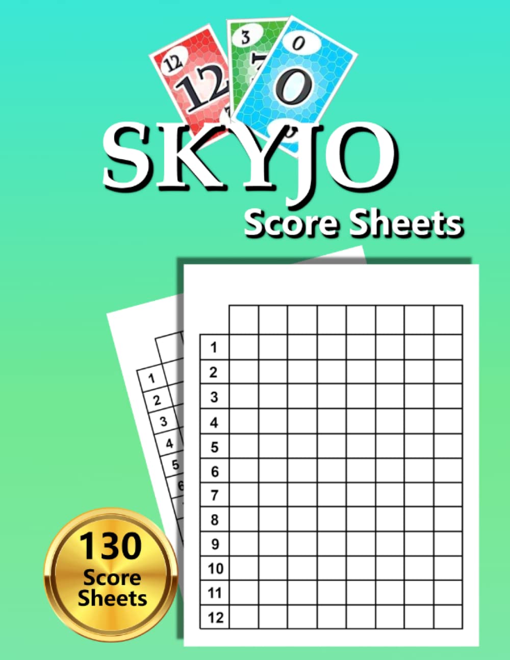 Skyjo Score Sheets 130 Large Score Pads for Scorekeeping, Skyjo score