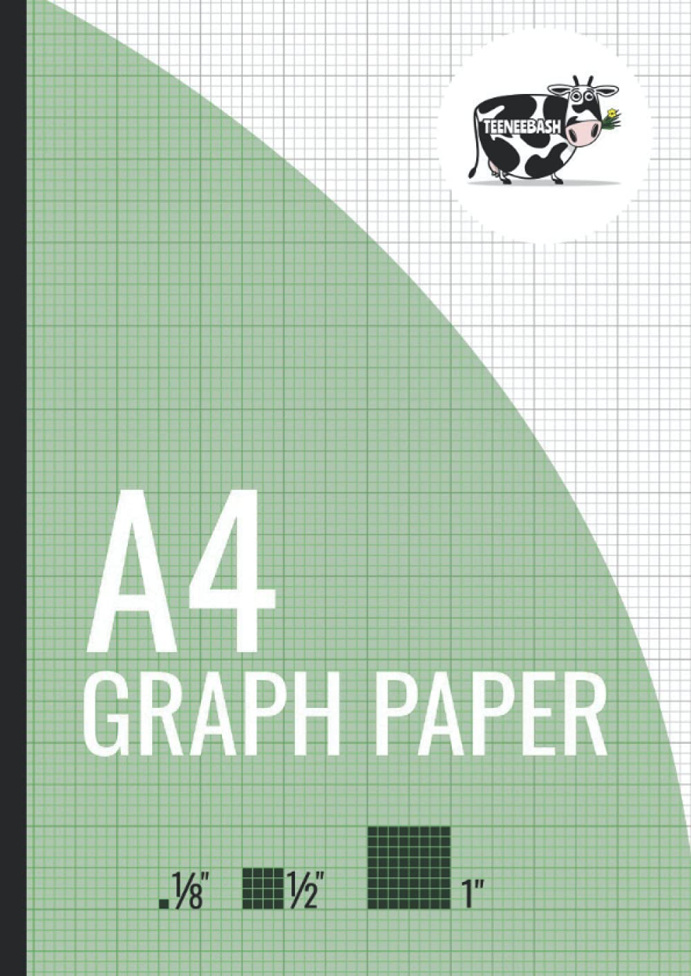 A4 Graph Paper: 100 Pages, 1/8" Squares, Imperial Quad Ruled ...