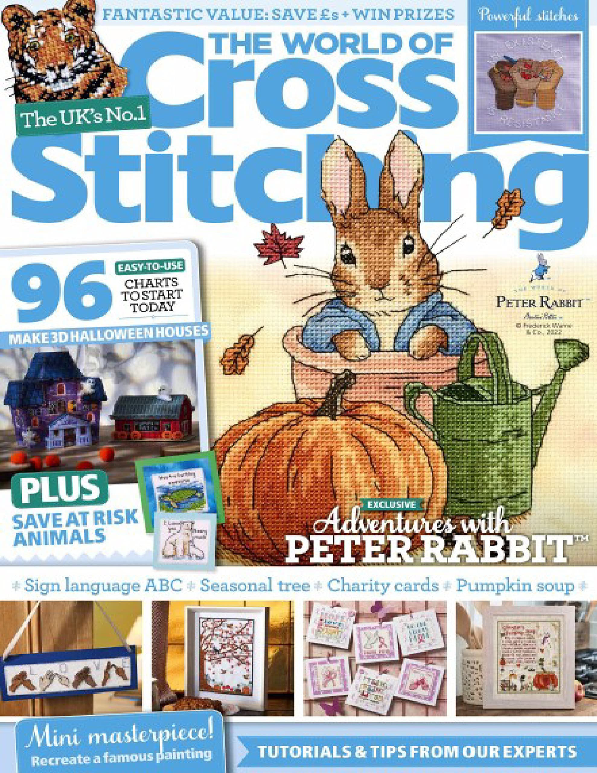 The World of Cross Stitching: 96 Easy To Use Charts To Start Today Make 3D Halloween Houses