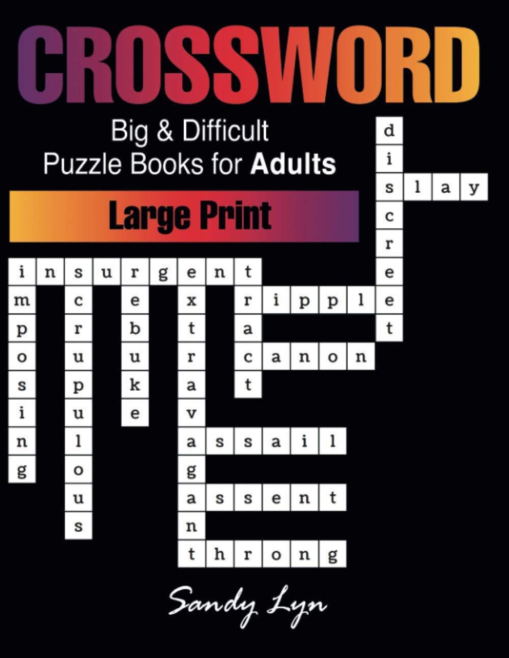 Difficult Crossword Puzzle Books for Adults Jumbo Crossword Puzzle
