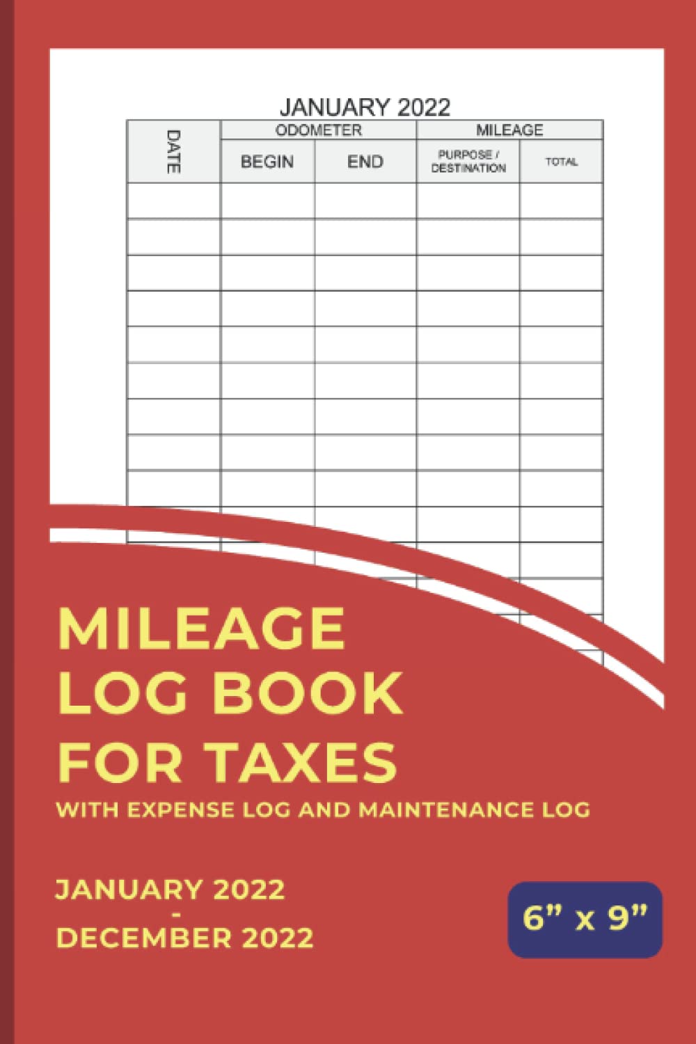 Mileage Log Book For Taxes Monthly mileage logbook with expense and